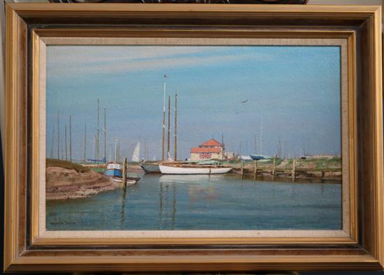 Kenneth Denton , oil The Yacht Club, Walton on the Naze(-)